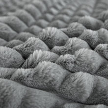 Load image into Gallery viewer, Rabbit Faux Fur Quilt Cover Set - Grey