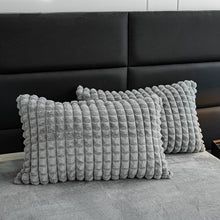 Load image into Gallery viewer, Rabbit Faux Fur Quilt Cover Set - Grey