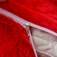 Load image into Gallery viewer, Fluffy Faux Mink & Velvet Fleece Quilt Cover Set - Vivid Red