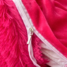 Load image into Gallery viewer, Fluffy Faux Mink &amp; Velvet Fleece Quilt Cover Set - Hot Pink
