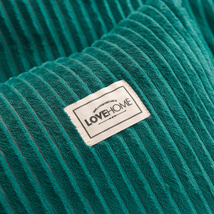 Soft Corduroy Velvet Fleece Quilt Cover Set - Emerald Grey