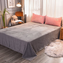 Load image into Gallery viewer, Soft Corduroy Velvet Fleece Quilt Cover Set - Pink Grey