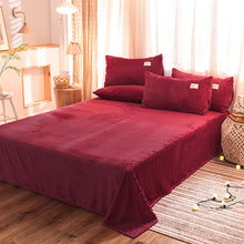 Load image into Gallery viewer, Soft Corduroy Velvet Fleece Quilt Cover Set - Red