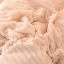Load image into Gallery viewer, Soft Corduroy Velvet Fleece Quilt Cover Set - Cream Pink