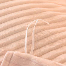 Load image into Gallery viewer, Soft Corduroy Velvet Fleece Quilt Cover Set - Cream Pink