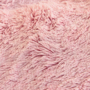 Fluffy Faux Mink & Velvet Fleece Quilt Cover Set - Deep Pink White