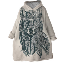 Load image into Gallery viewer, Blanket Hoodie - Fox Sketch (Made to Order)