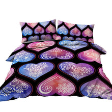 Load image into Gallery viewer, Mandala Quilt Cover Set - Hearts