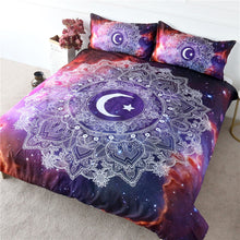 Load image into Gallery viewer, Mandala Quilt Cover Set - Moon