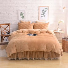 Load image into Gallery viewer, Velvet Fleece Quilt Cover Set - Camel