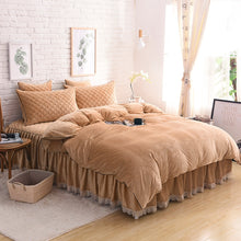 Load image into Gallery viewer, Velvet Fleece Quilt Cover Set - Camel