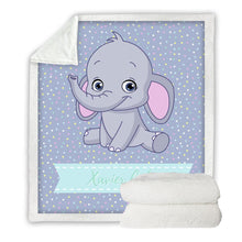 Load image into Gallery viewer, Baby Elephant Throw Blanket