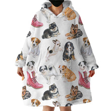 Load image into Gallery viewer, Blanket Hoodie - Puppies (Made to Order)