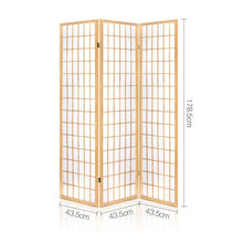 Load image into Gallery viewer, 3 Panel Wooden Room Divider - Natural