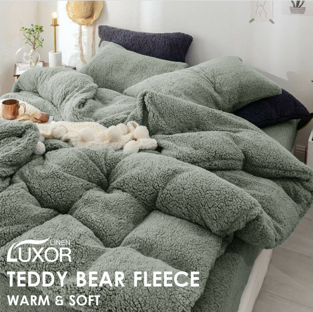 Teddy bear fleece top bedding