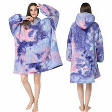 Load image into Gallery viewer, Rainbow Tie Dye Blanket Hoodie