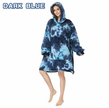 Load image into Gallery viewer, Rainbow Tie Dye Blanket Hoodie