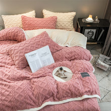 Load image into Gallery viewer, Pineapple Fleece Quilt Cover Set - Pink