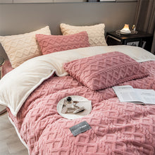 Load image into Gallery viewer, Pineapple Fleece Quilt Cover Set - Pink