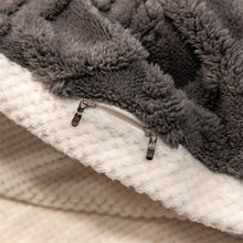 Load image into Gallery viewer, Pineapple Fleece Quilt Cover Set - Charcoal