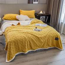 Load image into Gallery viewer, Pineapple Fleece Blanket - Yellow