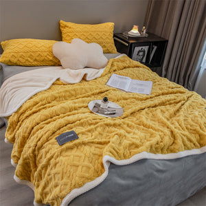 Pineapple Fleece Blanket - Yellow