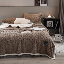 Load image into Gallery viewer, Pineapple Fleece Blanket - Coffee