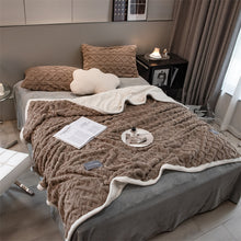 Load image into Gallery viewer, Pineapple Fleece Blanket - Coffee