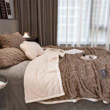 Load image into Gallery viewer, Pineapple Fleece Blanket - Coffee
