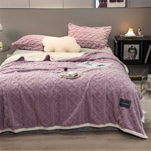 Load image into Gallery viewer, Pineapple Fleece Blanket - Purple