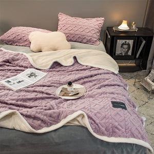Pineapple Fleece Blanket - Purple