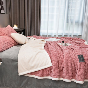 Pineapple Fleece Blanket - Pink