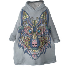 Load image into Gallery viewer, Blanket Hoodie - Wolf Boho (Made to Order)