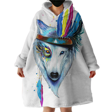 Blanket Hoodie - Wolf Boho (Made to Order)