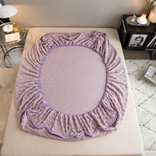Load image into Gallery viewer, Pineapple Fleece Fitted Sheet - Purple