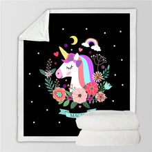 Load image into Gallery viewer, Unicorn Throw Blanket - 24 styles to choose