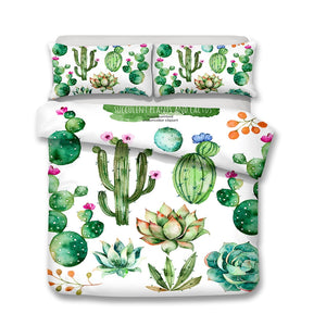 Tropical Cactus Duvet Cover Set