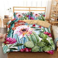 Load image into Gallery viewer, Cactus Watercolour Duvet Cover Set