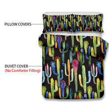 Load image into Gallery viewer, Colourful Cactus Duvet Cover Set