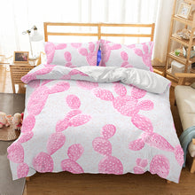 Load image into Gallery viewer, Pink Cactus  Duvet Cover Set