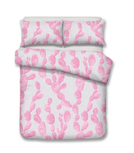 Load image into Gallery viewer, Pink Cactus  Duvet Cover Set