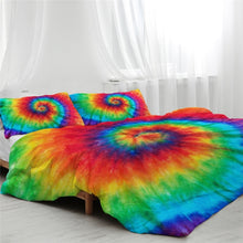 Load image into Gallery viewer, Rainbow Tie Dye Quilt Cover Bedding Set