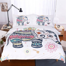 Load image into Gallery viewer, Mandala Quilt Cover Set - Bohemian Elephant
