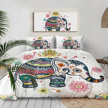 Load image into Gallery viewer, Mandala Quilt Cover Set - Bohemian Elephant