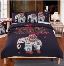 Load image into Gallery viewer, Mandala Quilt Cover Set - Bohemian Elephant