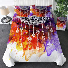 Load image into Gallery viewer, Mandala Quilt Cover Set - Watercolor Dreamcatcher