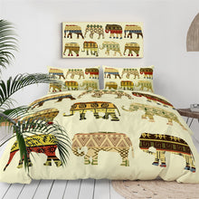Load image into Gallery viewer, Mandala Quilt Cover Set - Bohemian Elephant