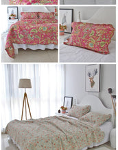 Load image into Gallery viewer, Bedspread Set 3pcs Wood lily red