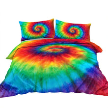 Load image into Gallery viewer, Rainbow Tie Dye Quilt Cover Bedding Set