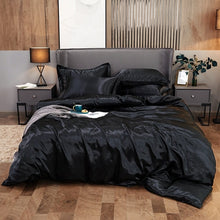 Load image into Gallery viewer, Satin Bedding Set - Black